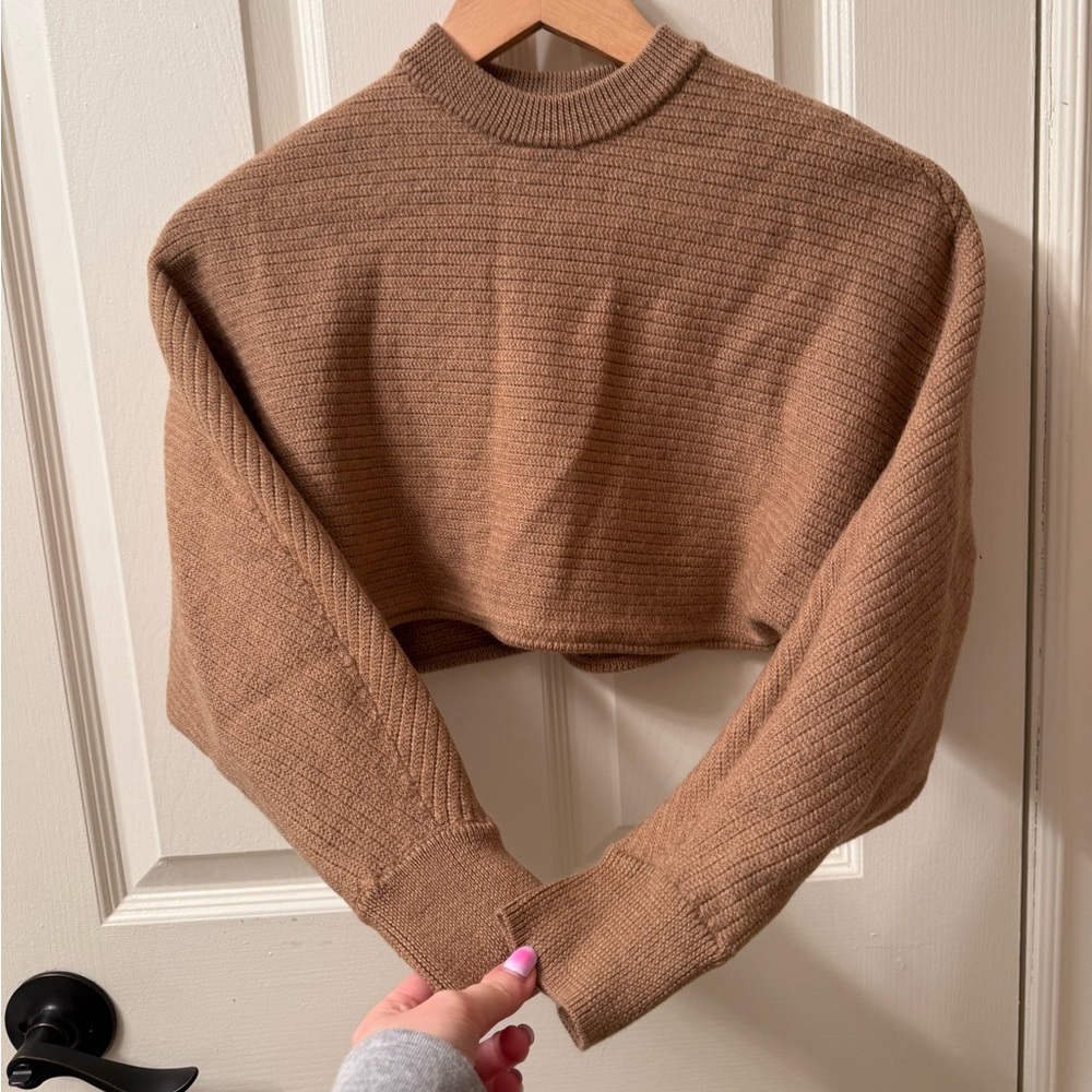Aritzia Wilfred Free merino wool Lolan sweater tan XS